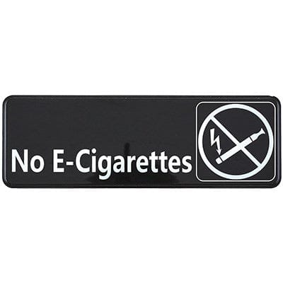 Winco Essentials Each / Black Winco SGN-335 Information Sign No E-Cigarettes Black 3 x 9 | Denson CFE
