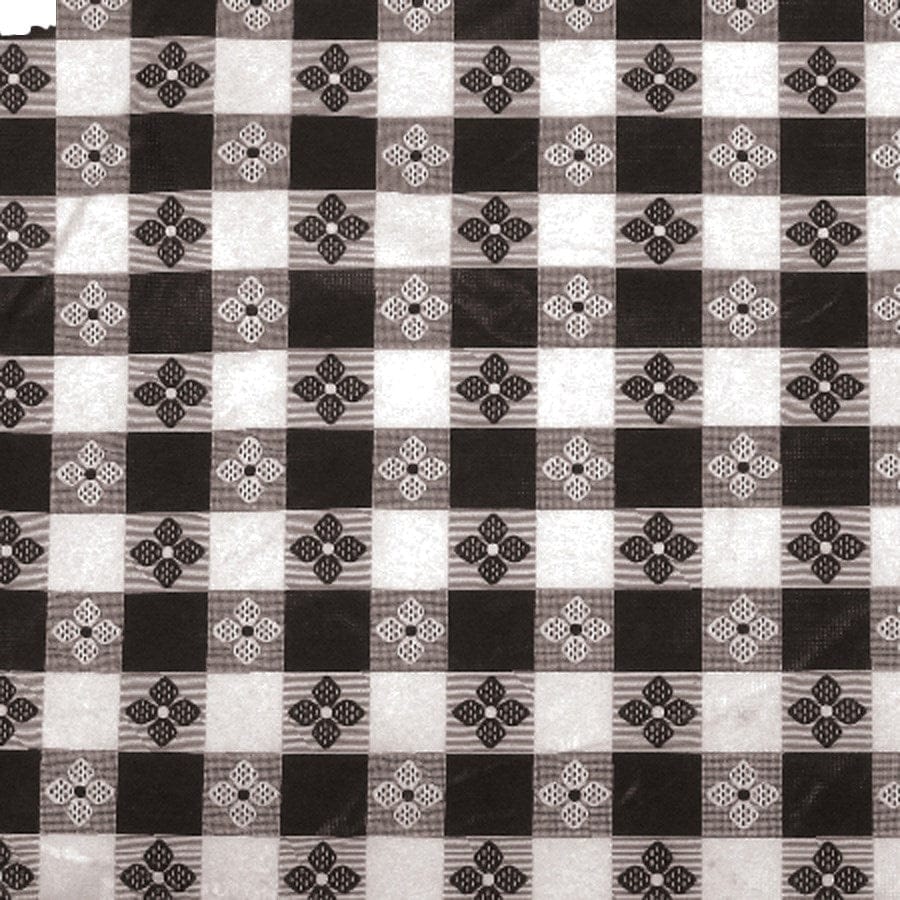 Winco Essentials Each / Black Winco TBCO-90K Checkered Vinyl Tablecloth 52 x 90 Black | Denson CFE