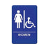 Winco Essentials Each / Blue Winco SGN-651B Information Sign Women Accessible 6 x 9 Blue | Denson CFE