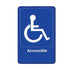 Winco Essentials Each / Blue Winco SGN-653B Accessible Information Sign 6 x 9 Blue | Denson CFE