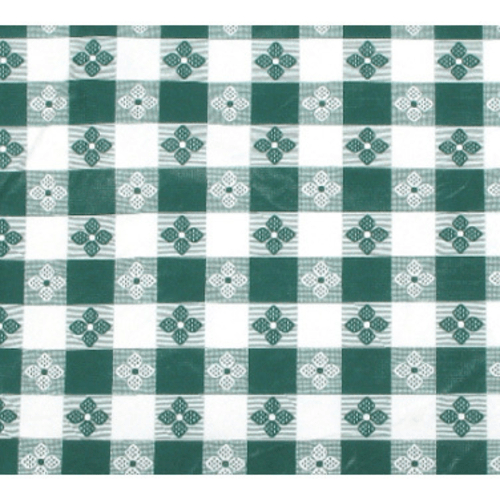 Winco Essentials Each / Green Winco TBCO-90G Green Checkered Table Cloth 52 x 90 Rectangular PVC with Cotton Lining | Denson CFE