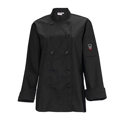Winco Essentials Each / L / Black Winco UNF-7KL SignatureChef Women's Black Chef Jacket Large | Denson CFE