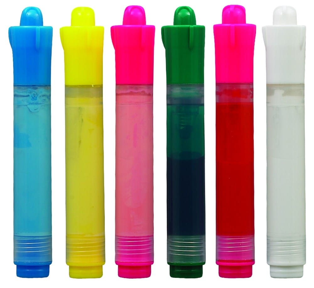 Winco Essentials Each / Red Winco MBM-R Neon Marker Deluxe Red 12g Ink Capacity 1/4 Bullet Point | Denson CFE