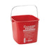 Winco Essentials Each / Red Winco PPL-6R Red Square 6 Quart Cleaning Bucket for Sanitizing Solutions | Denson CFE
