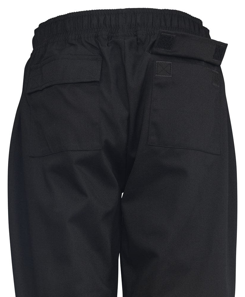 Winco Essentials Each / Small / Black Winco UNF-8KS Solid Black Women's Chef Pants with Elastic Drawstring Waist | Denson CFE