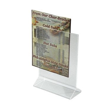 Winco Essentials Each Winco ATCH-57 Tabletop Displayette 5 Inch by 7 Inch Clear Acrylic | Denson CFE