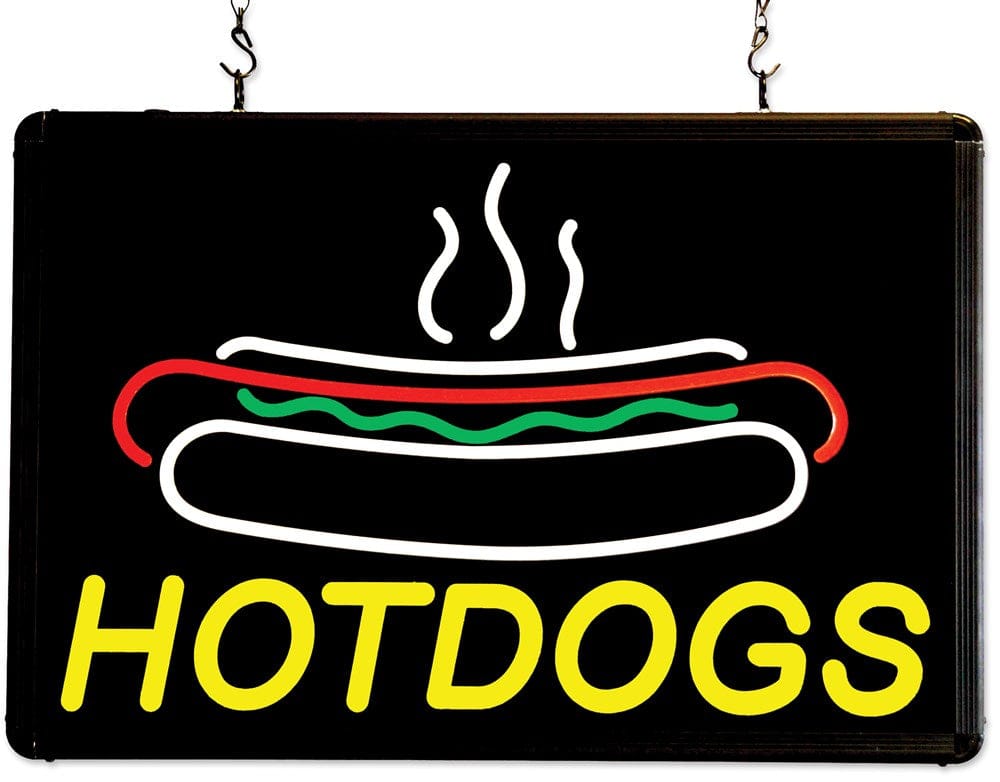 Winco Essentials Each Winco Benchmark 92002 Ultra Bright Hotdogs LED Merchandising Sign | Denson CFE