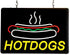 Winco Essentials Each Winco Benchmark 92002 Ultra Bright Hotdogs LED Merchandising Sign | Denson CFE