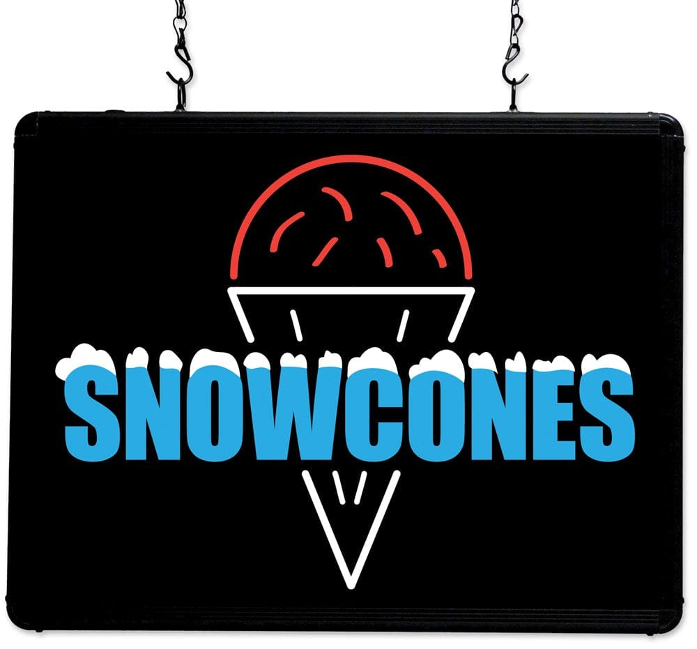 Winco Essentials Each Winco Benchmark 92003 Ultra Bright LED Snow Cones Merchandising Sign | Denson CFE