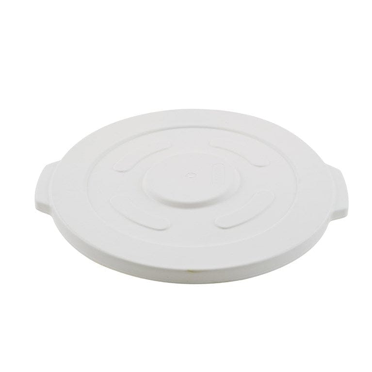 Winco Essentials Each Winco FCW10L 10 Gallon White Trash Can Lid | Denson CFE