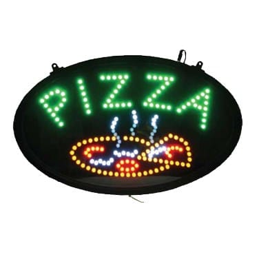 Winco Essentials Each Winco LED-11 LED Sign Pizza with Dust Proof Cover and Three Flashing Patterns | Denson CFE
