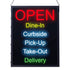 Winco Essentials Each Winco LED-20 All-in-One Open Sign 19 Inch by 24 Inch Rectangular Display for Dine-In Curbside Pick-Up Take-Out Delivery | Denson CFE