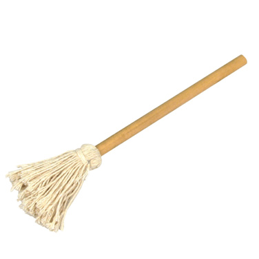 Winco Essentials Each Winco OM-13 Lightweight Wood Handle 13" Oil Mop