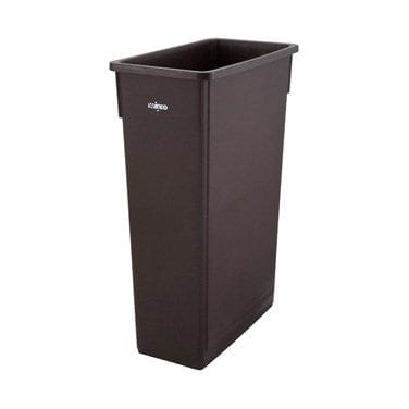Winco Essentials Each Winco PTC-23B 23 Gallon Slender Trash Can Brown | Denson CFE
