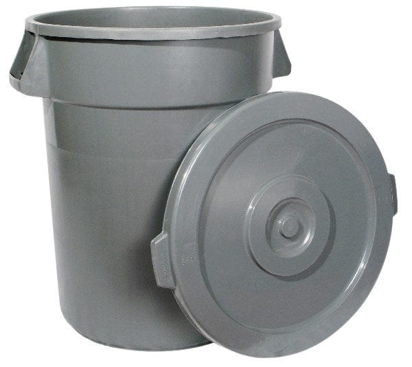 Winco Essentials Each Winco PTC-32G 32gal Round Trash Can, Gray