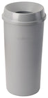 Winco Essentials Each Winco PTCR-22G 22 Gallon Round Tall Trash Can 16 Inch Diameter x 30 and a Half Inch Height Grey | Denson CFE