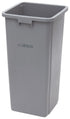 Winco Essentials Each Winco PTCS-23G 23 Gallon Square Tall Trash Can 15-5/8 Inch Square x 30-3/4 Inch High Gray | Denson CFE