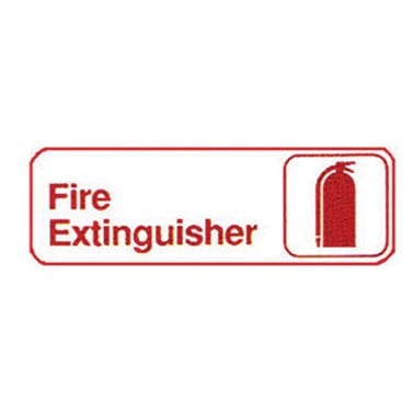Winco Essentials Each Winco SGN-382W Fire Extinguisher Information Sign 3 x 9 White | Denson CFE