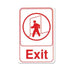 Winco Essentials Each Winco SGN-681W Exit Information Sign 6 Inch x 9 Inch White | Denson CFE