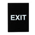 Winco Essentials Each Winco SGN-805 Exit Sign Informational Display 8.46 x 11.85 Inches White Print on Black | Denson CFE