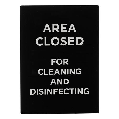 Winco Essentials Each Winco SGN-807 Area Closed For Cleaning and Disinfecting Safety Sign | Denson CFE