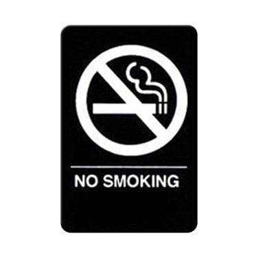 Winco Essentials Each Winco SGNB-601 No Smoking Area Sign with Braille and Symbol 6 x 9 inches | Denson CFE