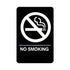 Winco Essentials Each Winco SGNB-601 No Smoking Area Sign with Braille and Symbol 6 x 9 inches | Denson CFE