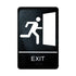 Winco Essentials Each Winco SGNB-604 Exit Information Sign with Braille and Symbol 6 x 9 Black and White | Denson CFE