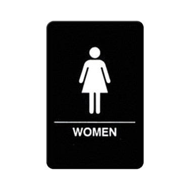 Winco Essentials Each Winco SGNB-606 Women Information Sign with Braille 6 x 9 | Denson CFE