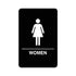 Winco Essentials Each Winco SGNB-606 Women Information Sign with Braille 6 x 9 | Denson CFE