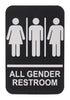 Winco Essentials Each Winco SGNB-607 All Gender Information Sign with Braille 6 x 9 Black and White | Denson CFE