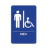 Winco Essentials Each Winco SGNB-652B Information Sign Men Accessible 6 x 9 Braille White on Blue | Denson CFE