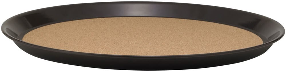 Winco Essentials Each Winco TCK-14 Round Serving Tray – 14” Brown Plastic with Cork Liner | Denson CFE