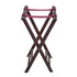 Winco Essentials Each Winco TR-34W Mahogany Rubberwood Tray Stand with Durable Straps for Efficient Serving | Denson CFE