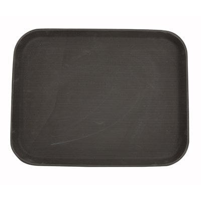 Winco Essentials Each Winco TRH-1418 Easy Hold Rubber Lined Plastic Serving Tray 14 x 18 | Denson CFE