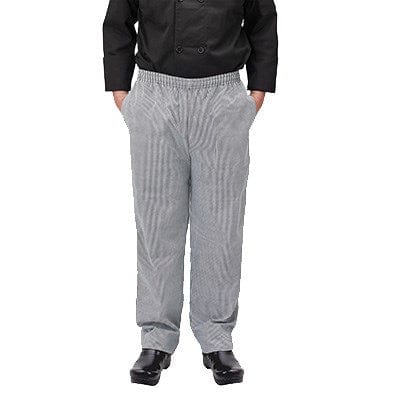 Winco Essentials Each Winco UNF-4KL SignatureChef Large Houndstooth Relaxed Fit Chef Pants with Drawstring Waist | Denson CFE