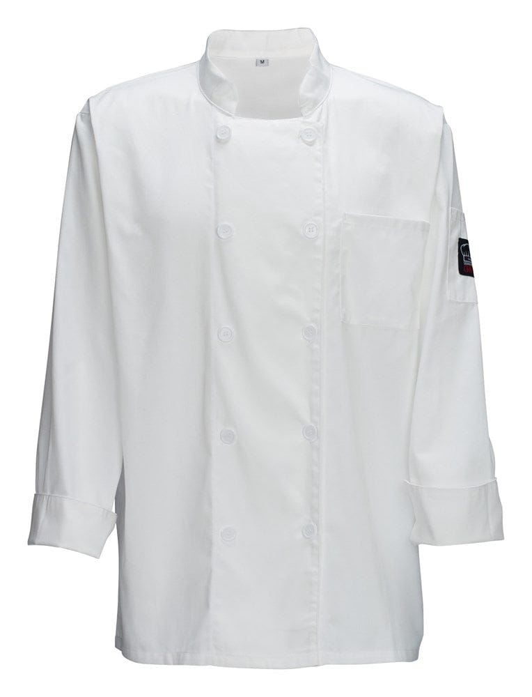 Winco Essentials Each Winco UNF-5WXL SignatureChef Relaxed Chef's Jacket White XL | Denson CFE