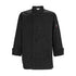Winco Essentials Each / XL / Black Winco UNF-6K Black Signature Chef Men's Tapered Fit Poly/Cotton Double Breasted Chef Jacket With Thermometer/Pen Pocket