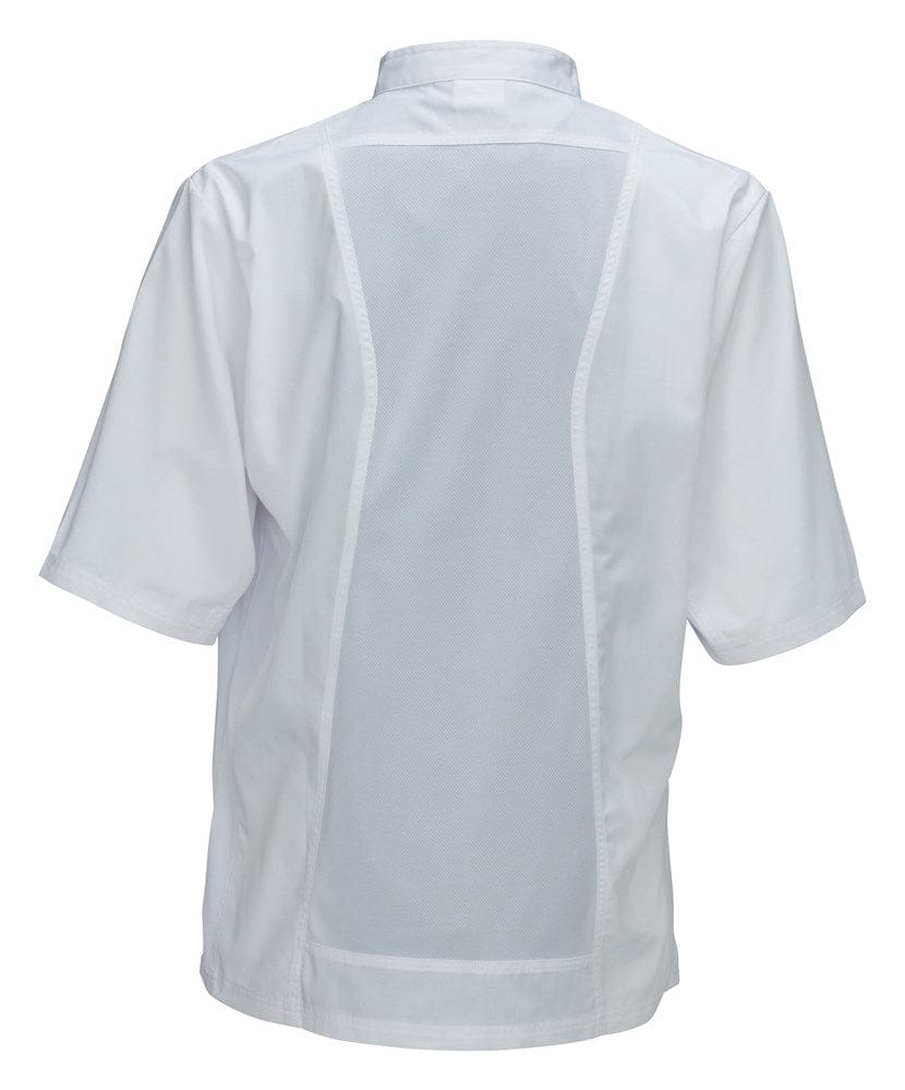 Winco Essentials Each / XL / White Winco UNF-9WXL White Extra-Large Signature Chef Tapered Fit Ventilated Chef Shirt with Mesh Panels and Pockets | Denson CFE