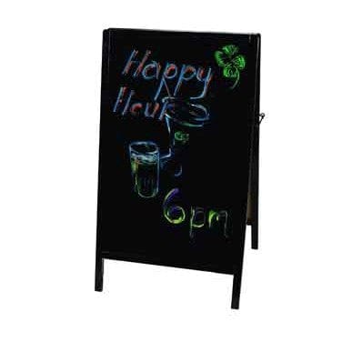 Winco Essentials Set Winco MBAF-4 Mahogany A-Frame Dual-Sided Marker Board 45 x 25.25 | Denson CFE