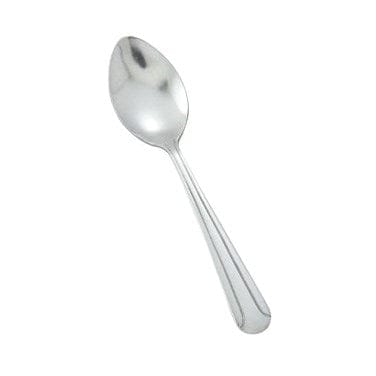 Winco Flatware Dozen Winco 0001-09 Dominion Demitasse Spoon Medium Weight Stainless Steel Silver Finish | Denson CFE