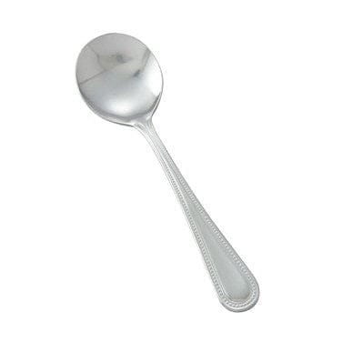Winco Flatware Dozen Winco 0005-04 Stainless Steel Dots Flatware Bouillon Spoon 6 1/8 Inch | Denson CFE