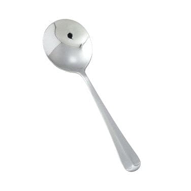 Winco Flatware Dozen Winco 0015-04 Lafayette 6 Inch Heavy Weight Stainless Steel Bouillon Spoon | Denson CFE