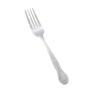 Winco Flatware Dozen Winco 0024-05 Stainless Steel Dinner Fork Elegance Pattern Heavyweight | Denson CFE