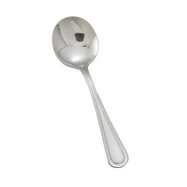 Winco Flatware Dozen Winco 0030-04 Shangarila Flatware Stainless Steel Bouillon Spoon 5 7/8 inch | Denson CFE