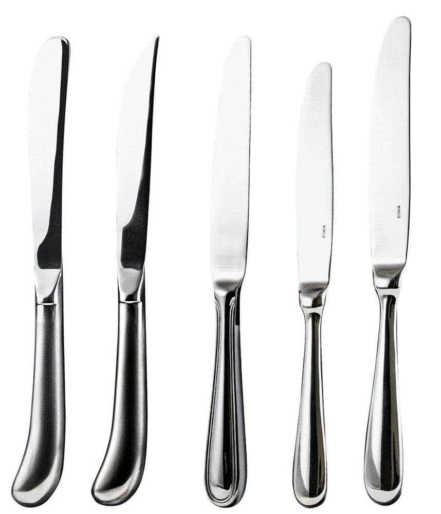 Winco Flatware Dozen Winco 0030-15 Shangarila Stainless Steel Hollow Handle Table Knife Elegant Design and Heavy Weight | Denson CFE