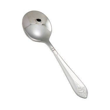 Winco Flatware Dozen Winco 0031-04 Stainless Steel 6 Inch Peacock Bouillon Spoon | Denson CFE