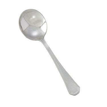 Winco Flatware Dozen Winco 0035-04 Victoria Flatware Stainless Steel Bouillon Spoon 6.63 inches | Denson CFE