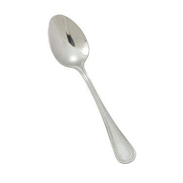 Winco Flatware Dozen Winco 0036-03 Deluxe Pearl 7 1/4 Inch Stainless Steel Dinner Spoon for Elegant Dining | Denson CFE