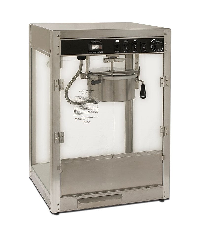 Winco Food and Beverage Set Winco Benchmark 11087 Silver Screen Popcorn Machine 8 Ounce Kettle | Denson CFE